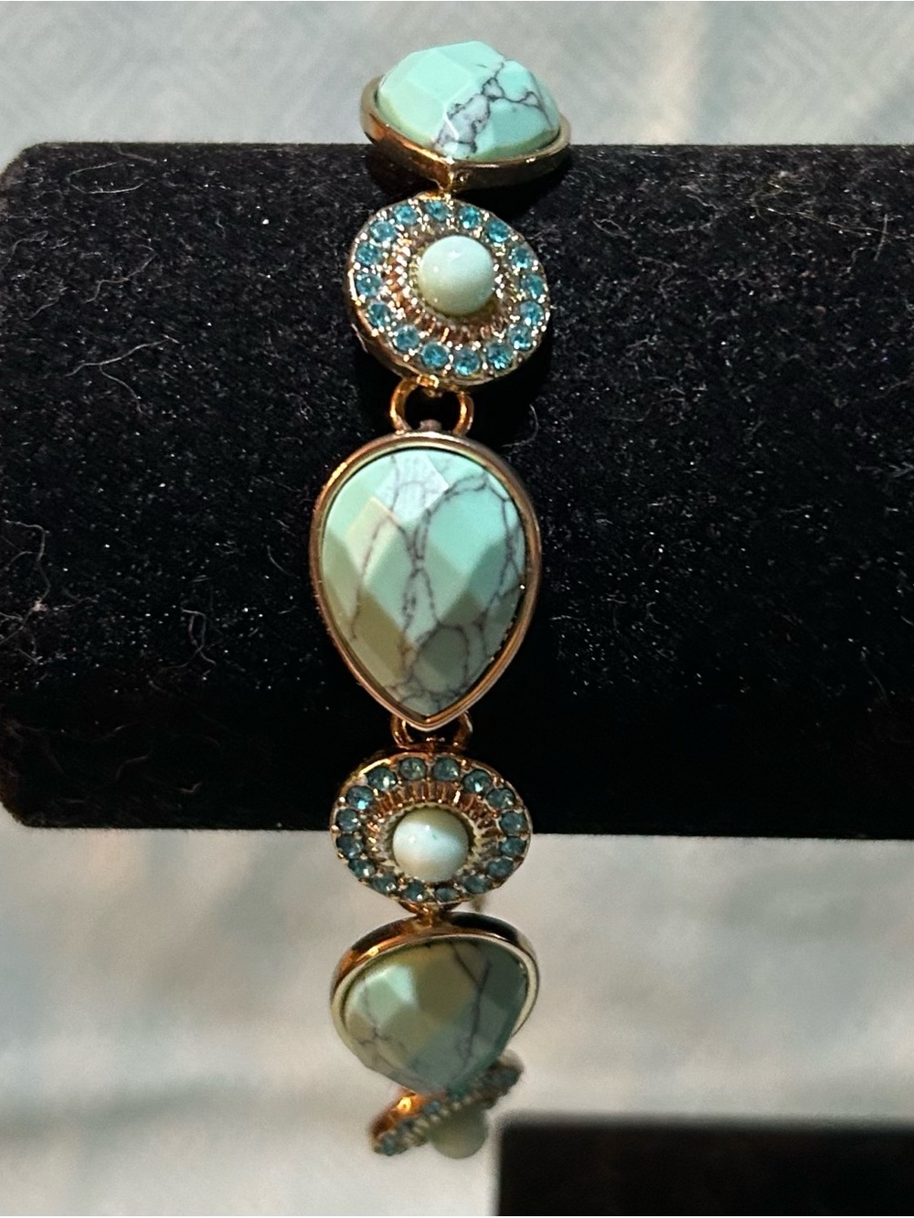 Willabee & Ward Venice Vintage Turquoise Crystal Link Bracelet